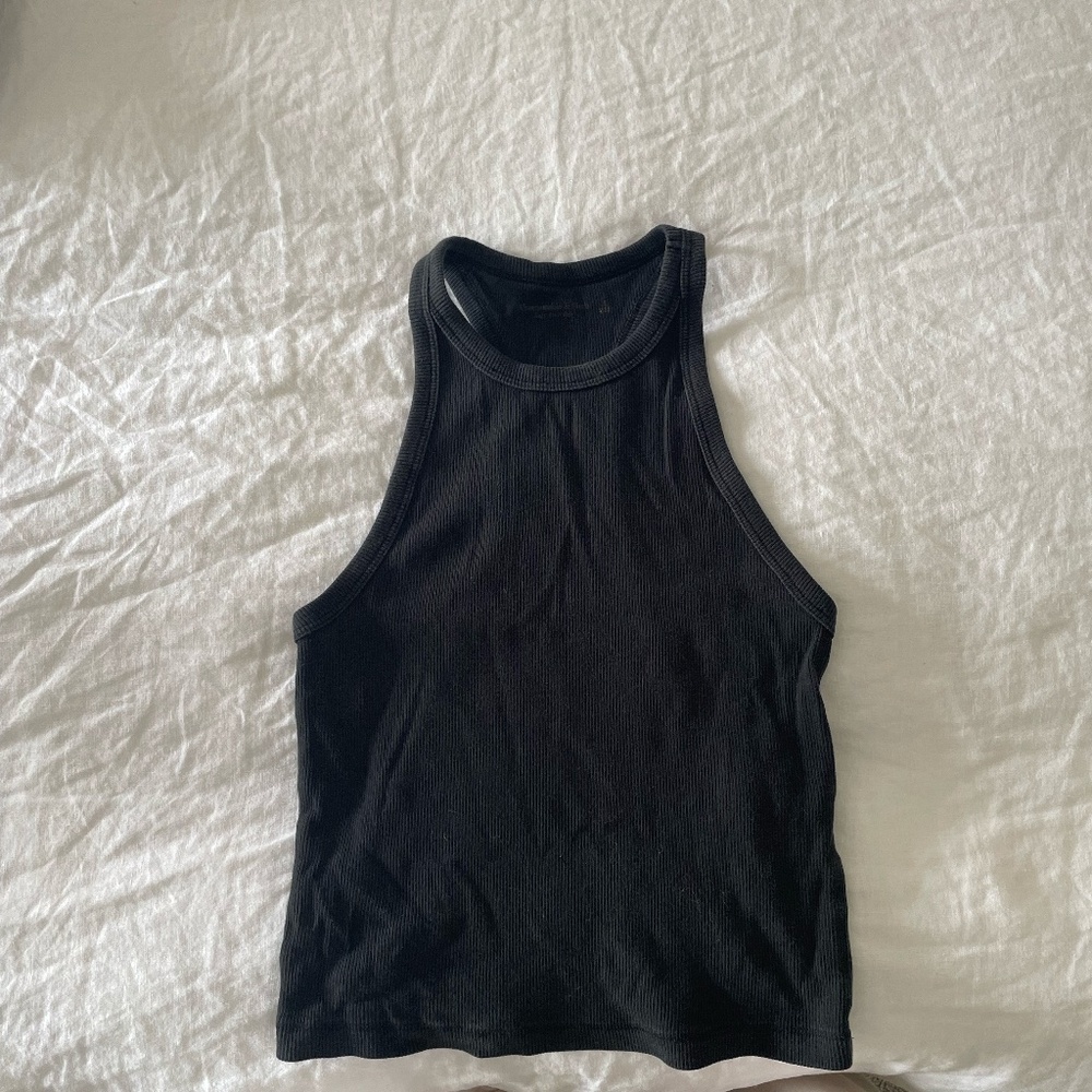 Abercrombie black racerback tank top